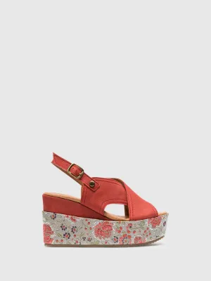 Red Platform Sandals