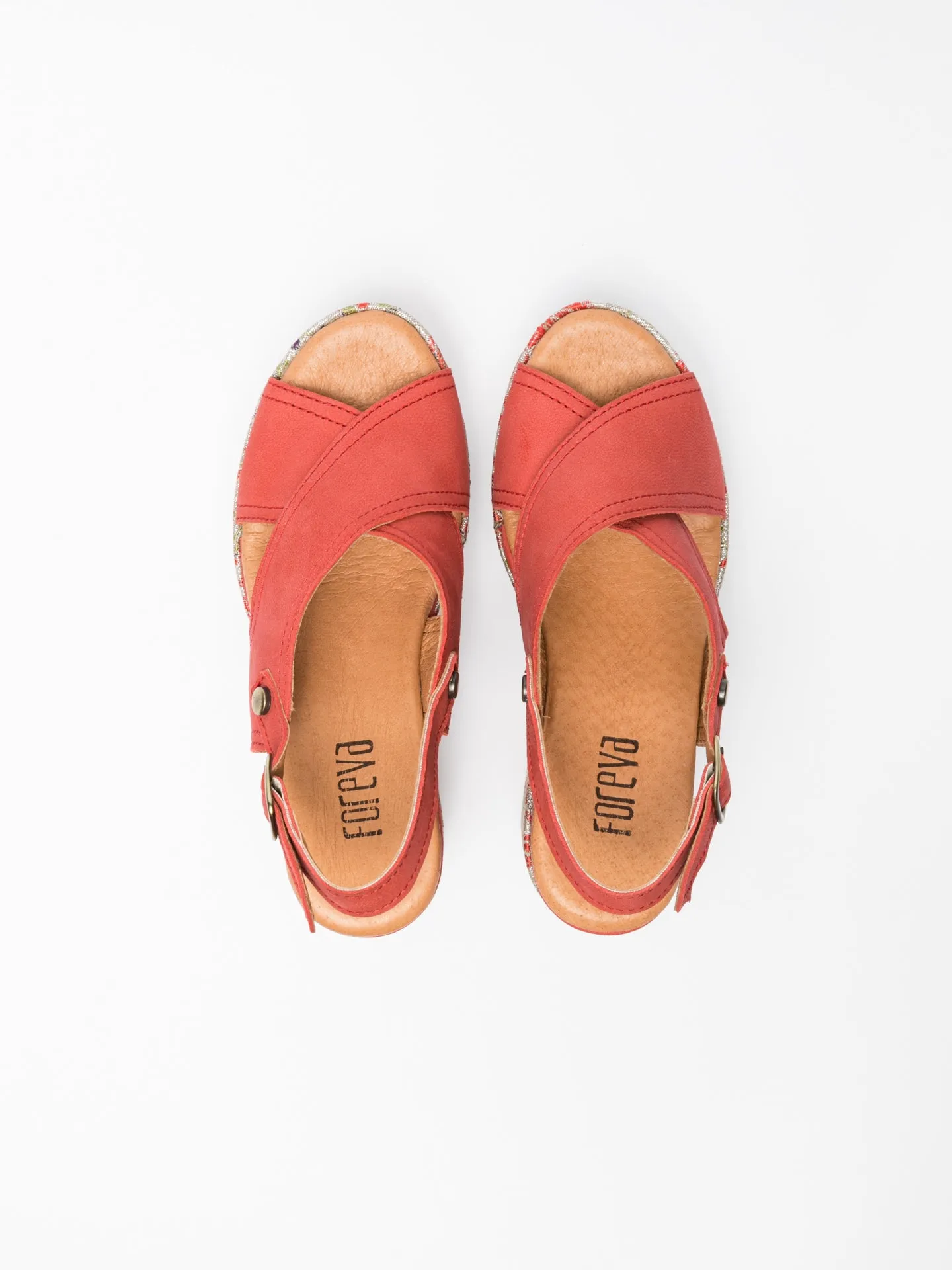 Red Platform Sandals
