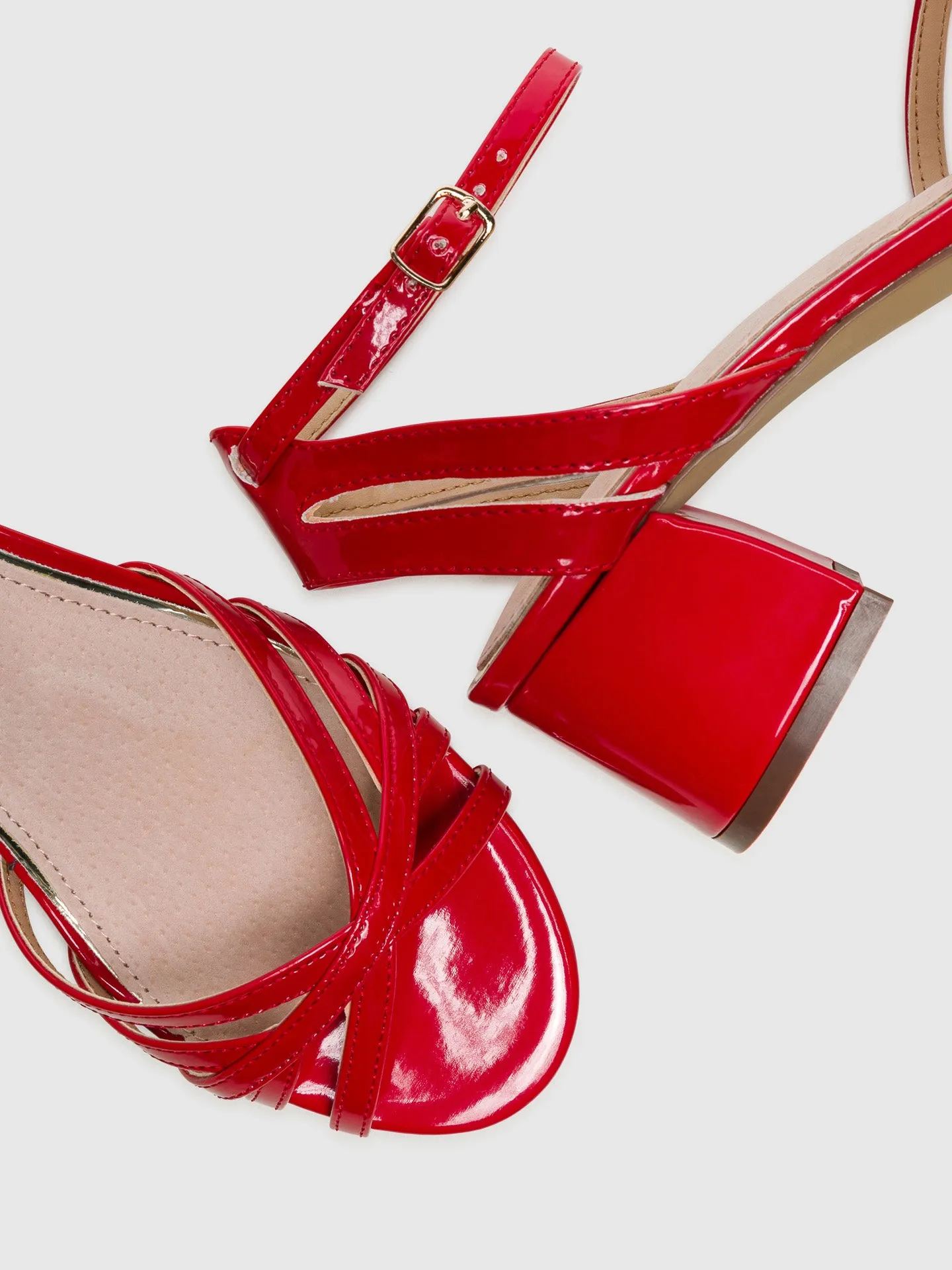 Red Sling-Back Sandals