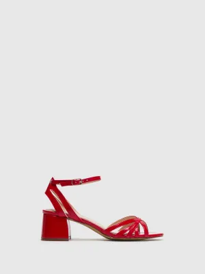 Red Sling-Back Sandals