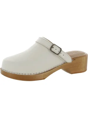 Reformation 70s Classic Womens Leather Buckle Clogs