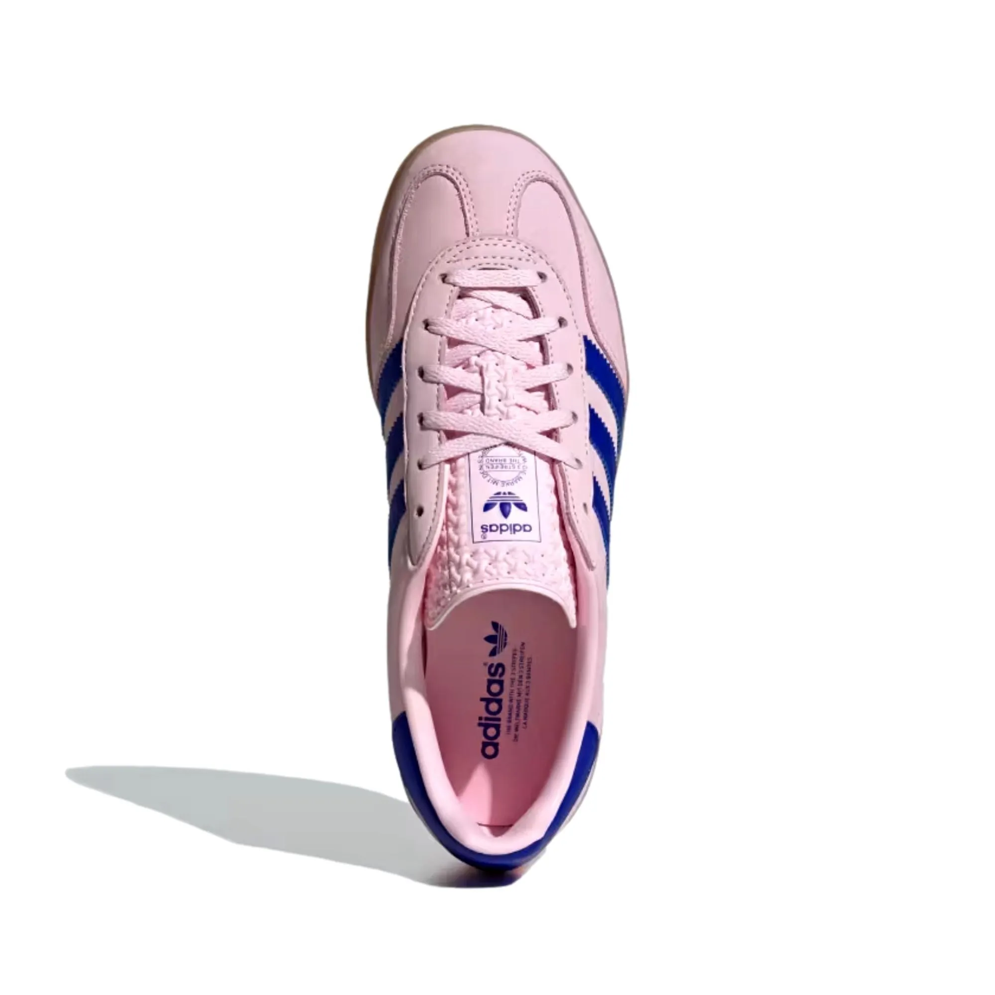 Reformation Adidas Gazelle Indoor Clear Pink/Lucid Blue-Gum  JI1371 Women's