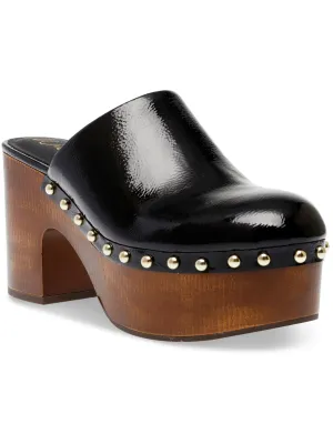 Reformation Adorre Womens Faux Leather Studded Clogs