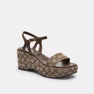 Reformation Coach Outlet Gale Wedge Sandal In Signature Jacquard