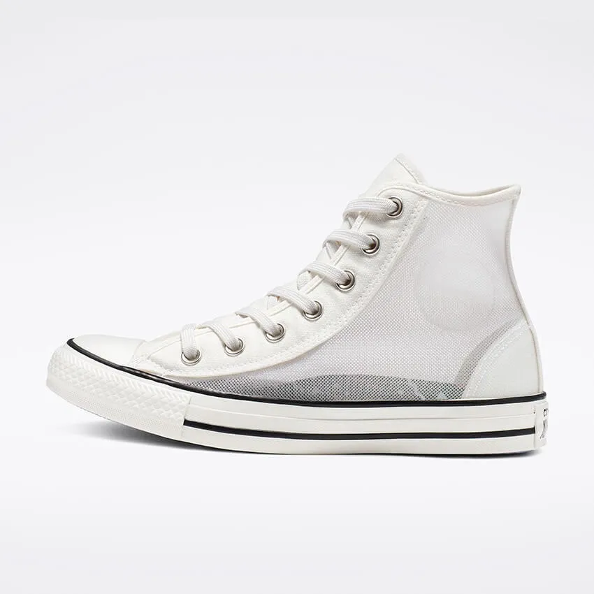 Reformation Converse Chuck Taylor All Star Ladies See Thru White High Sneakers