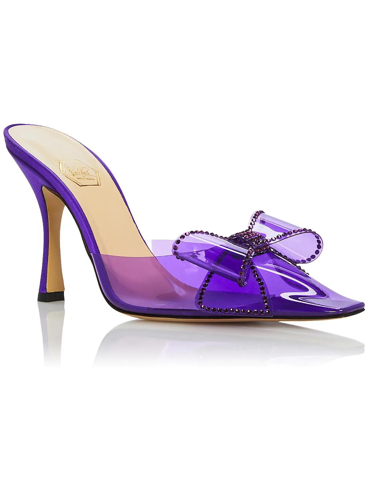 Reformation Dimante Womens Satin Square Toe Mules