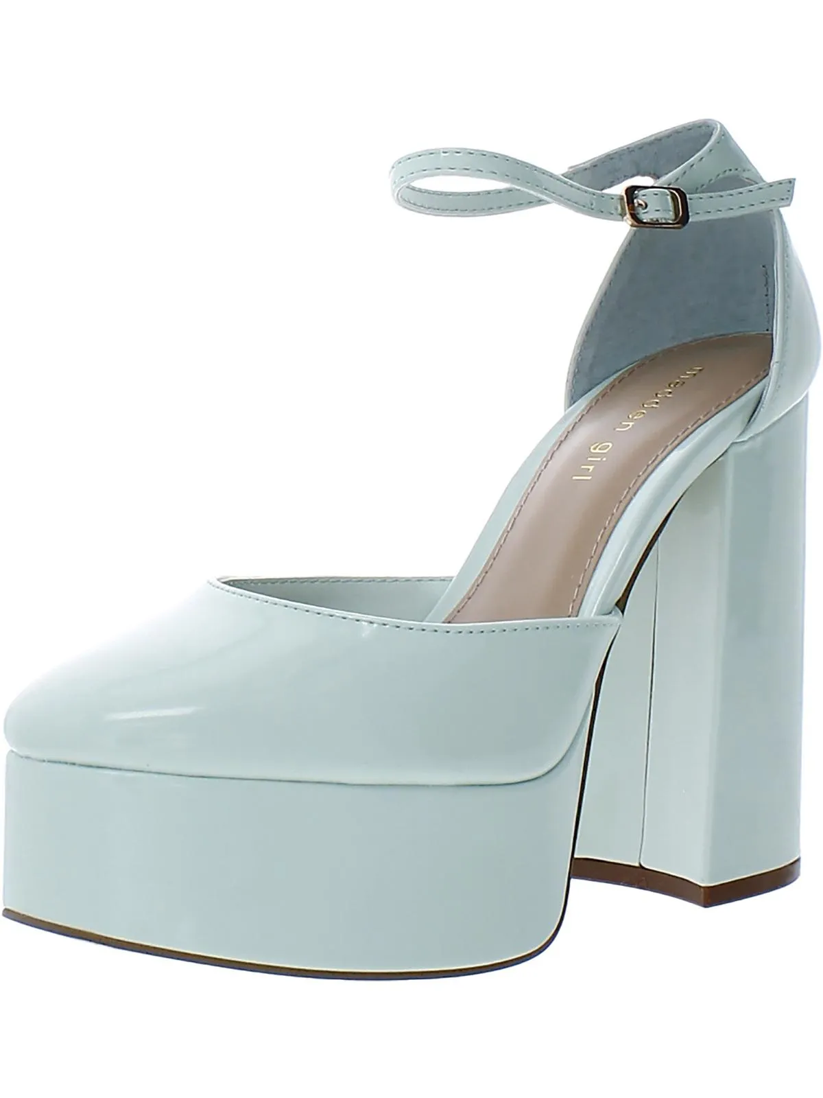Reformation Dion Womens Round Toe Ankle Strap Platform Heels