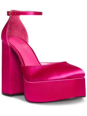 Reformation Dion Womens Round Toe Ankle Strap Platform Heels