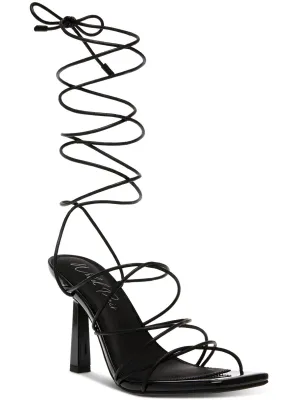 Reformation Eross Womens Slip On Strappy Heels
