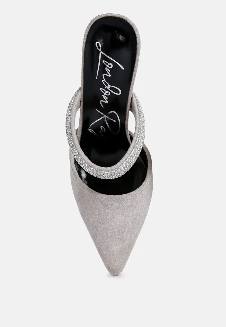Reformation fauci diamante strap heeled mules