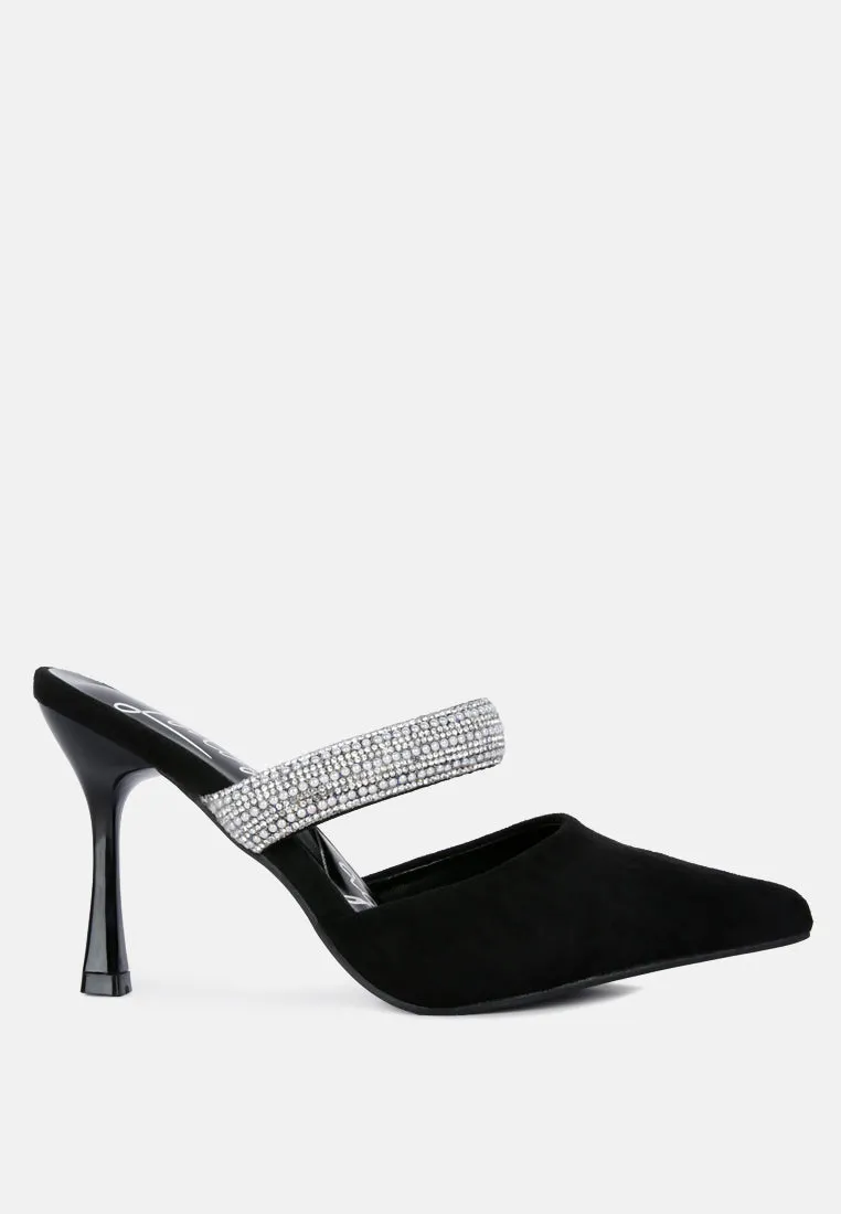 Reformation fauci diamante strap heeled mules