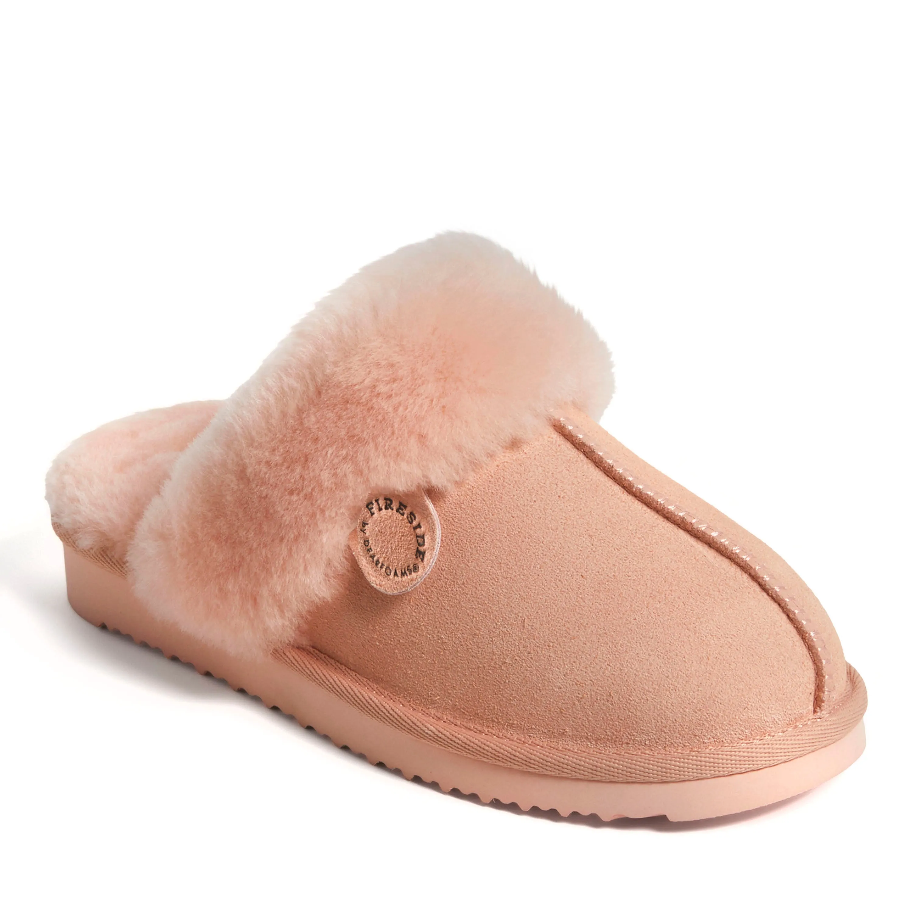 Reformation Fireside by Dearfoams Women's Sydney Genuine Shearling Scuff Slipper