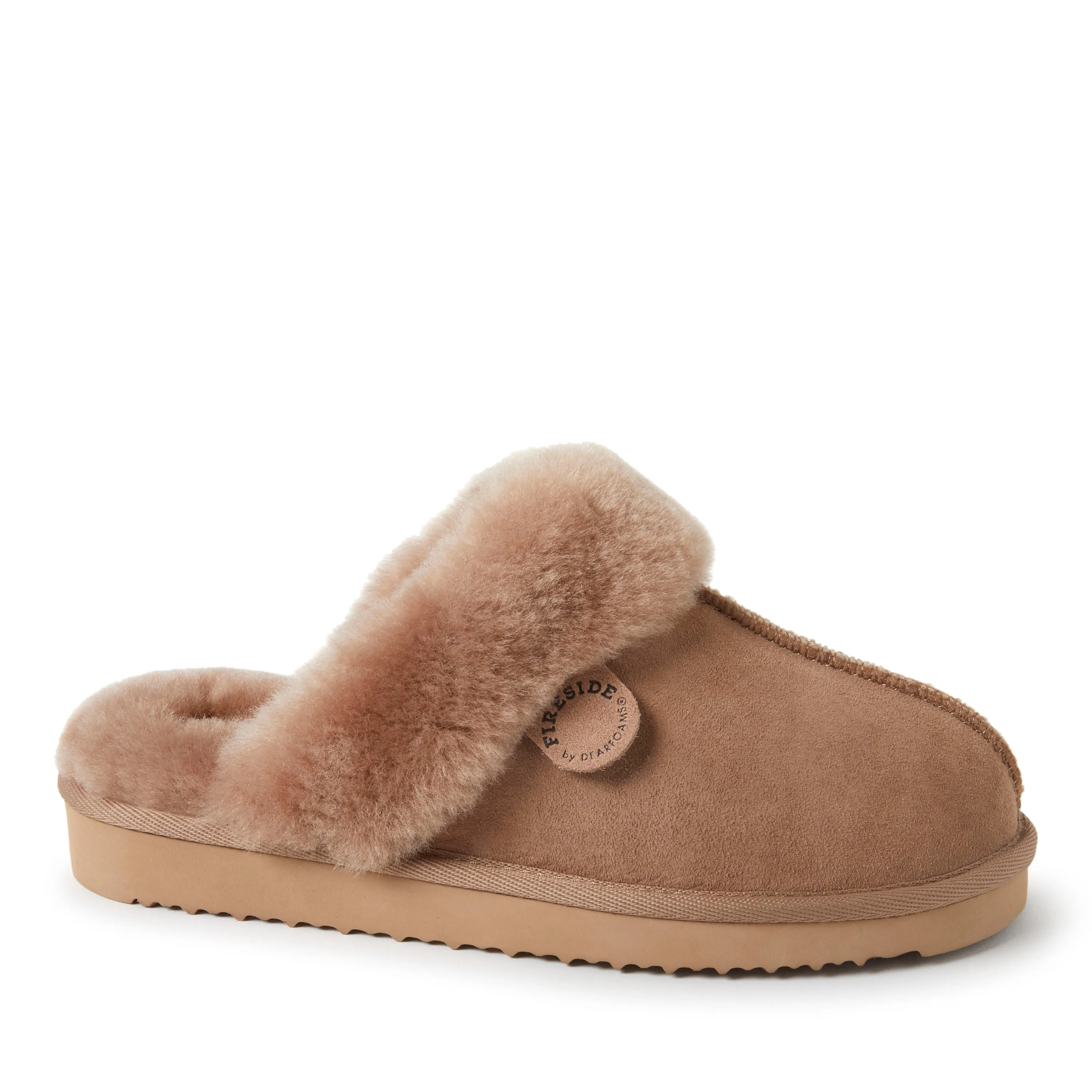 Reformation Fireside By Dearfoams Women's Sydney Genuine Shearling Scuff