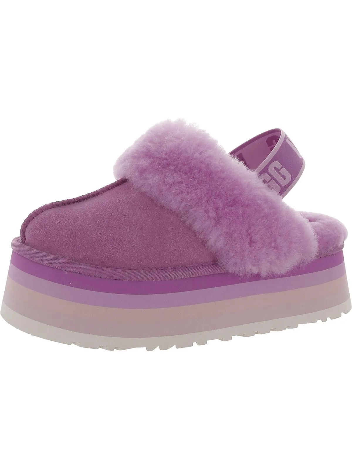 Reformation Funkette Womens Suede Shearling Slip-On Slippers