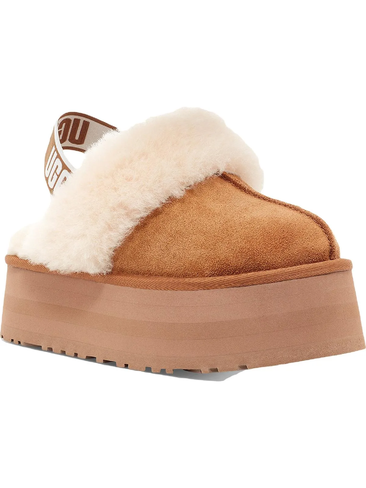 Reformation Funkette Womens Suede Shearling Slip-On Slippers