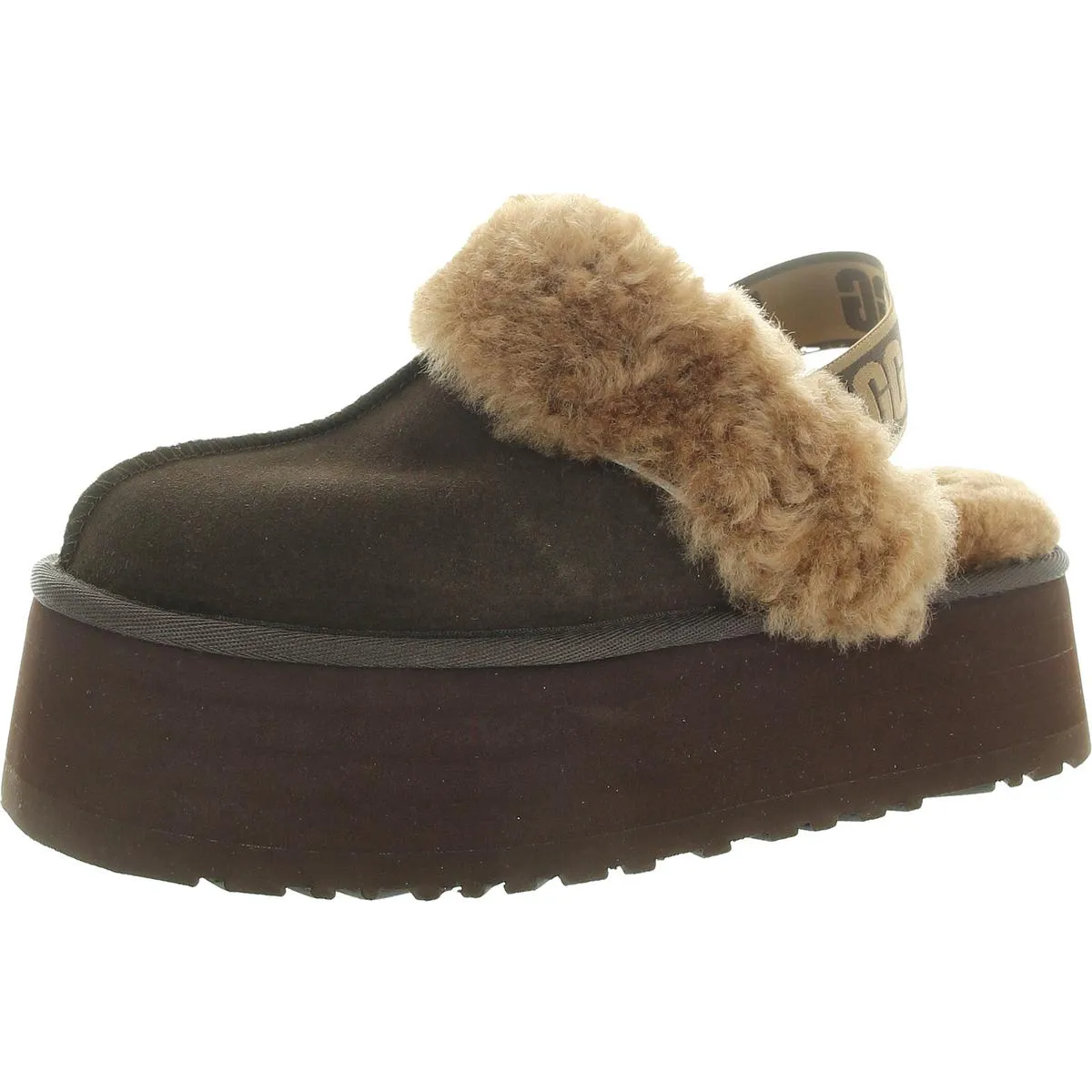 Reformation Funkette Womens Suede Shearling Slip-On Slippers