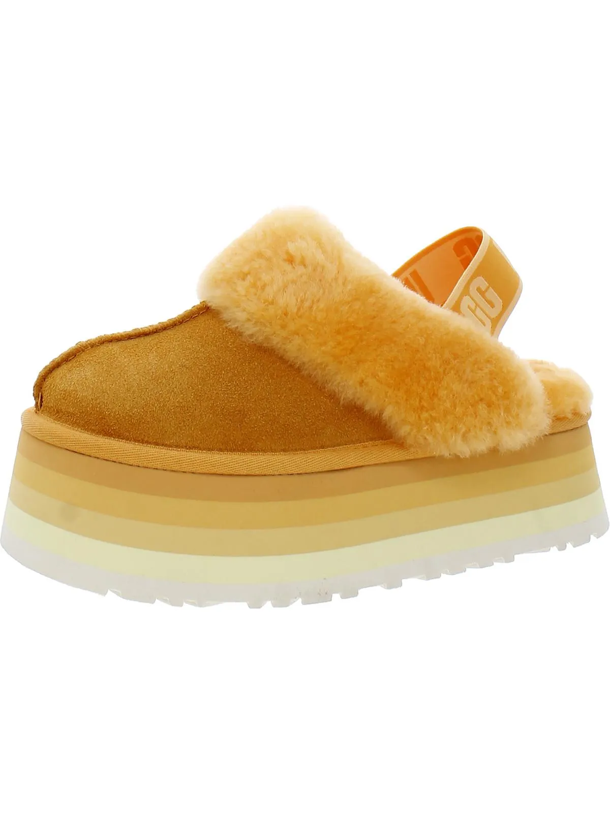 Reformation Funkette Womens Suede Shearling Slip-On Slippers