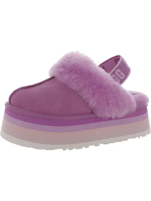 Reformation Funkette Womens Suede Shearling Slip-On Slippers