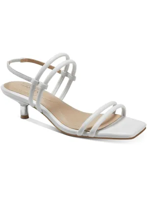 Reformation Paulina Womens Open-Toed Ankle Strap Kitten Heels