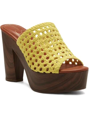 Reformation Shelbie 2 Womens Woven Slip On Heels