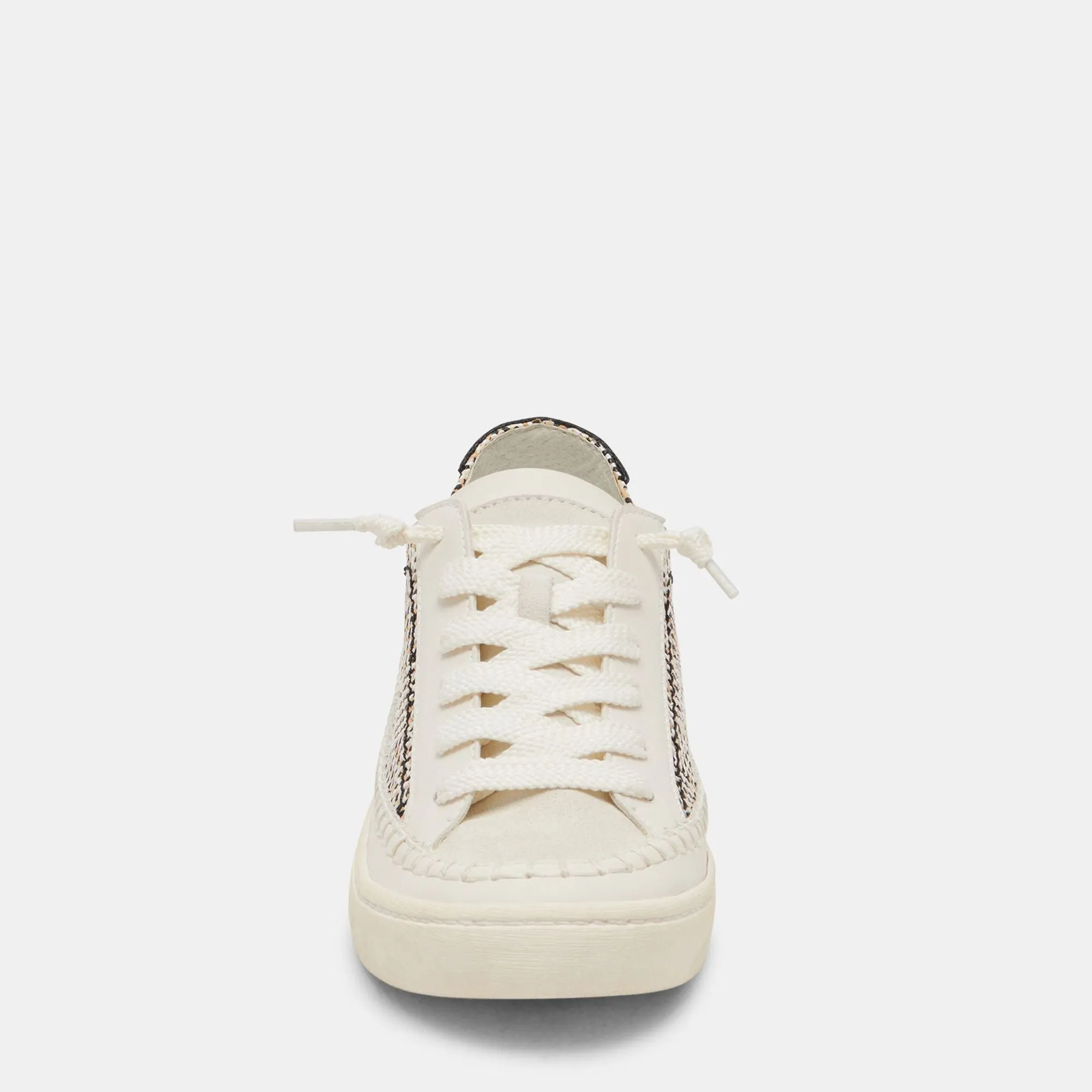 Reformation Zolen Sneakers Black Natural Raffia