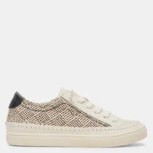 Reformation Zolen Sneakers Black Natural Raffia