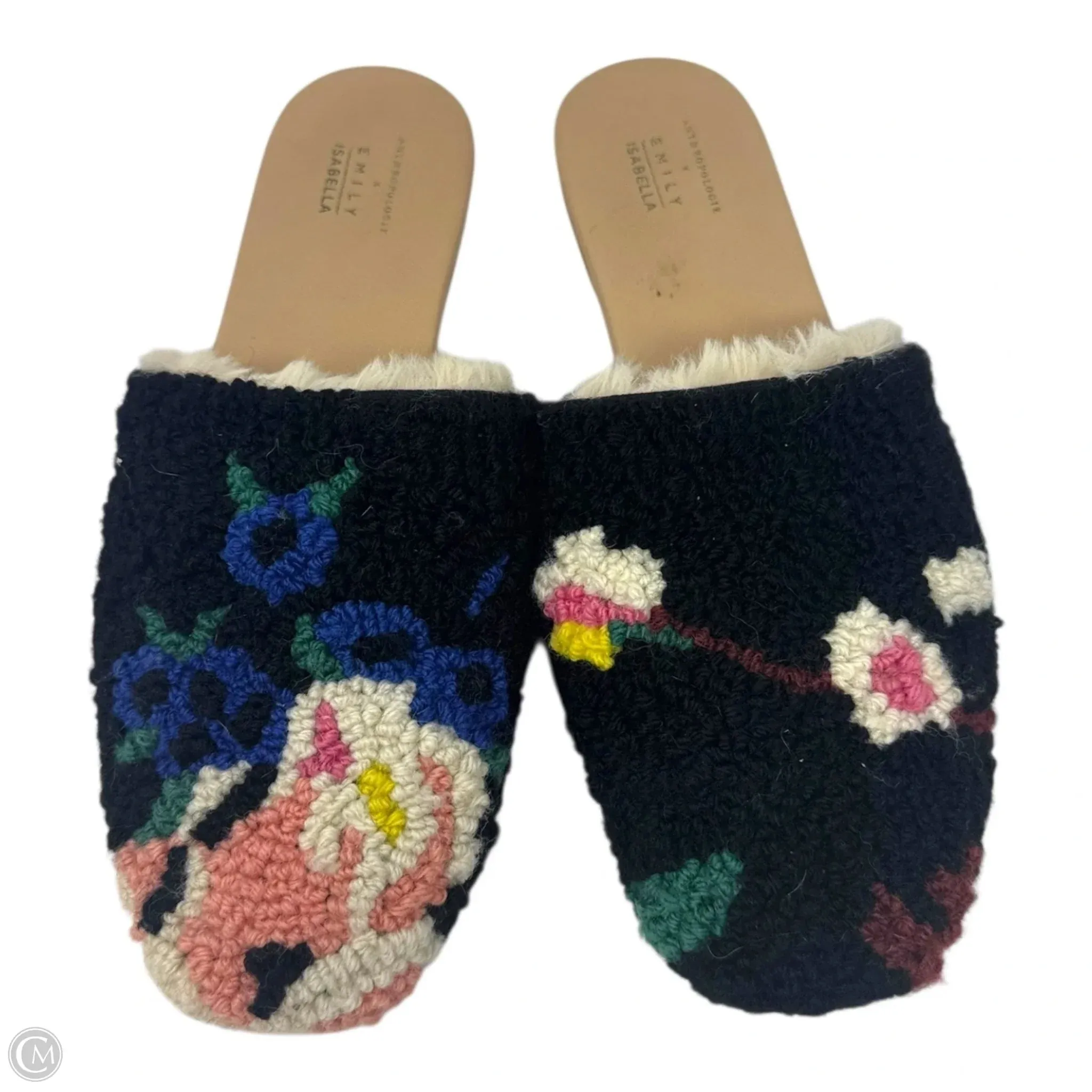Ros Needlepoint Mules By Emily Isabella X Anthropologie In Multi-colored