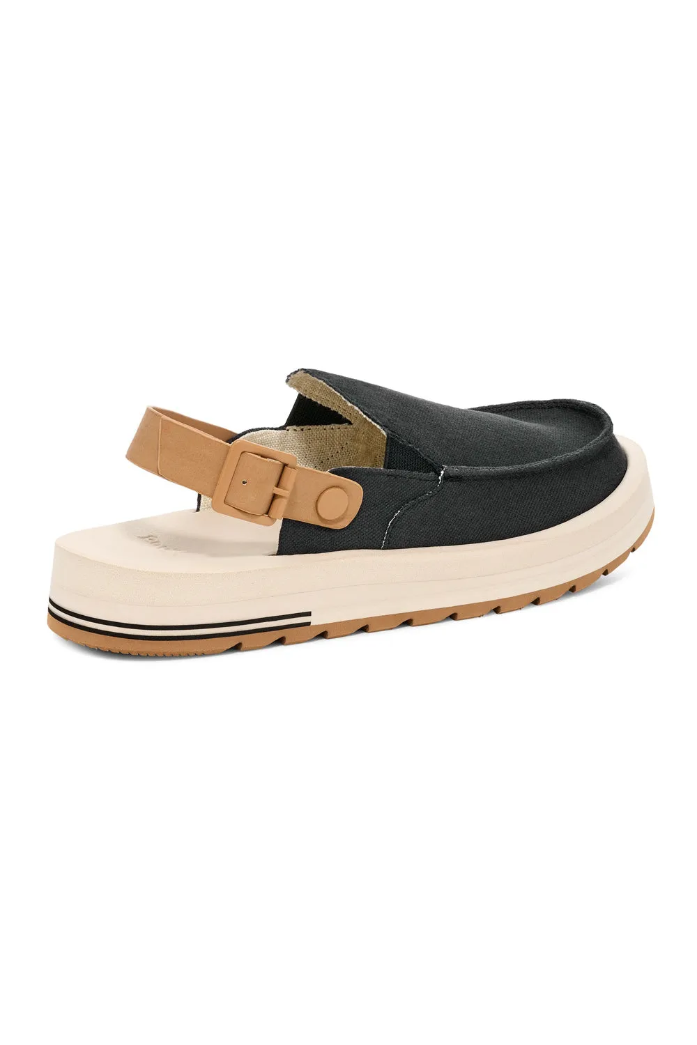 Sanuk Donna Mesa Mules for Women in Black | 1169130-BLK