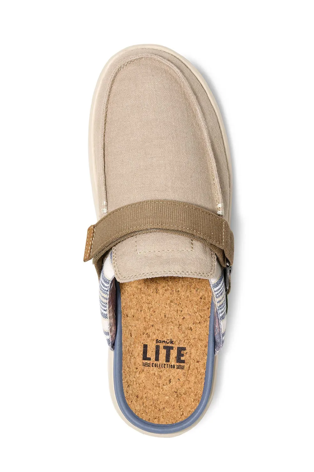 Sanuk Happy Hour Lite Resort Mules for Men in Taupe | 1169850-TAU