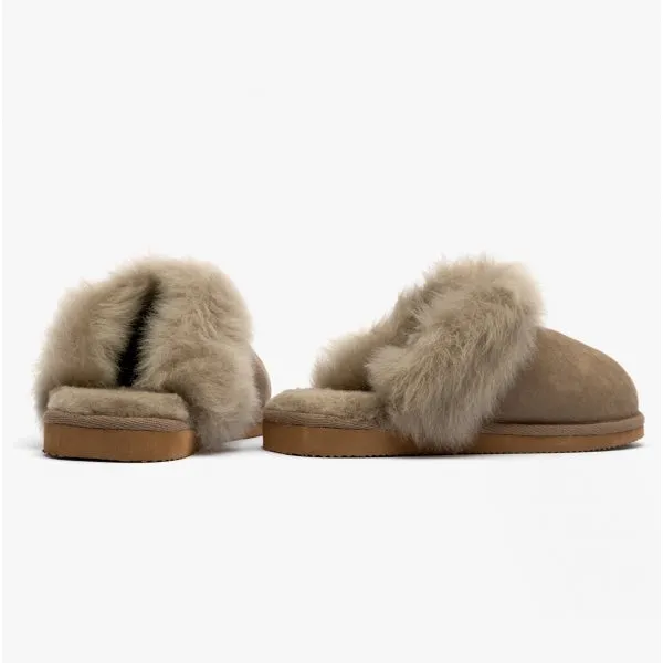 Shepherd EVELINA Womens Sheepskin Mules Stone
