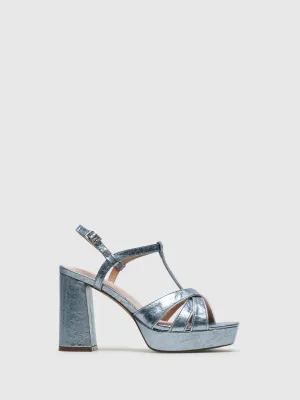 Silver Sling-Back Sandals