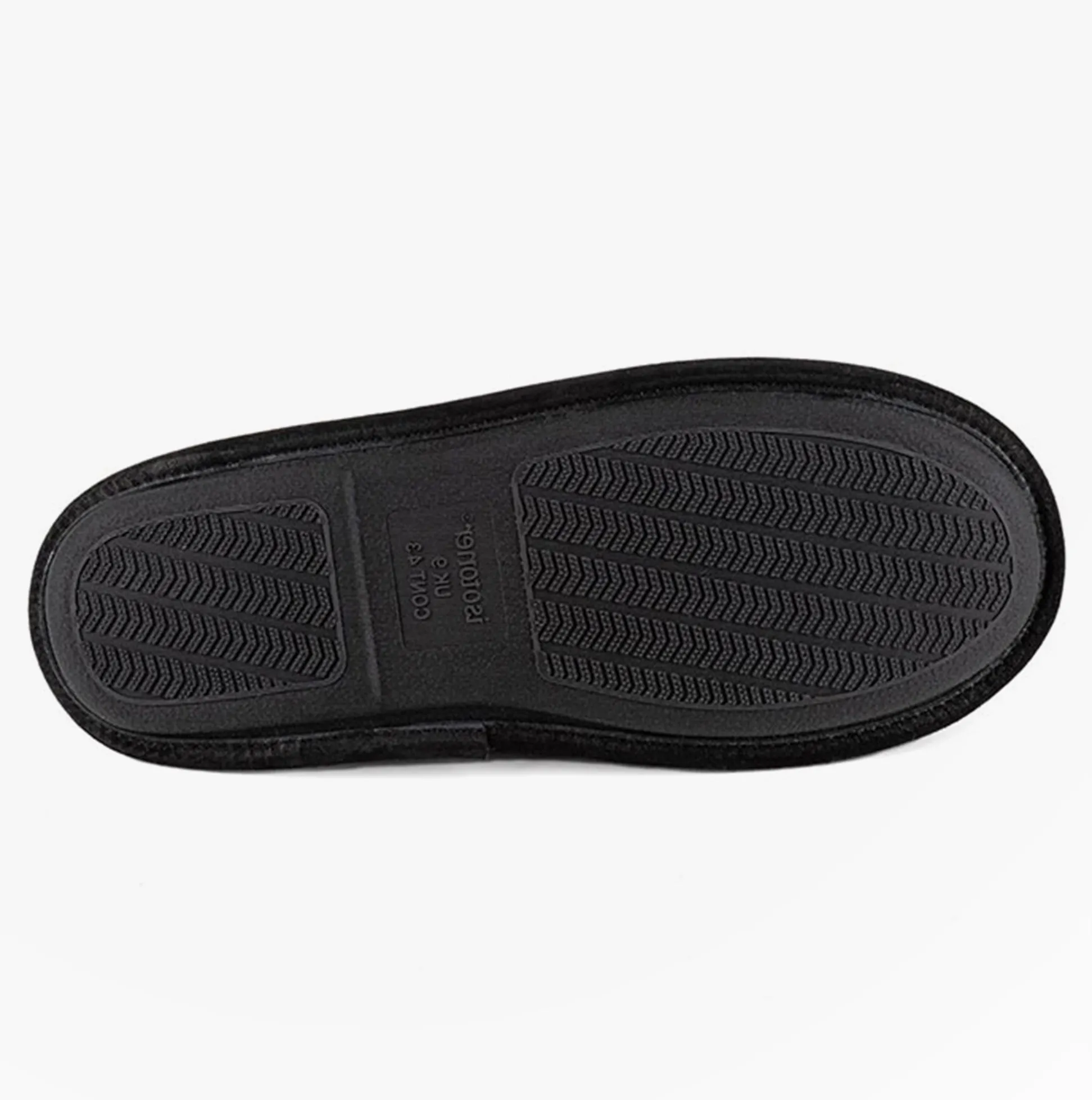 Totes Isotoner Mens Memory Foam Mule Slippers Black