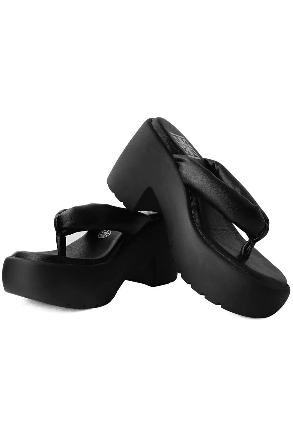 T.U.K. - A Heel Thong Black - Girl Sandals