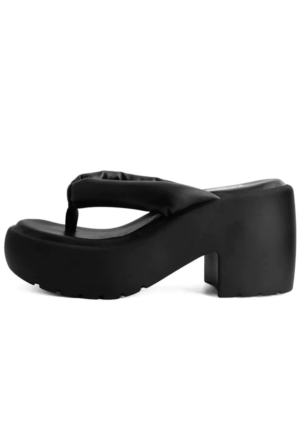 T.U.K. - A Heel Thong Black - Girl Sandals