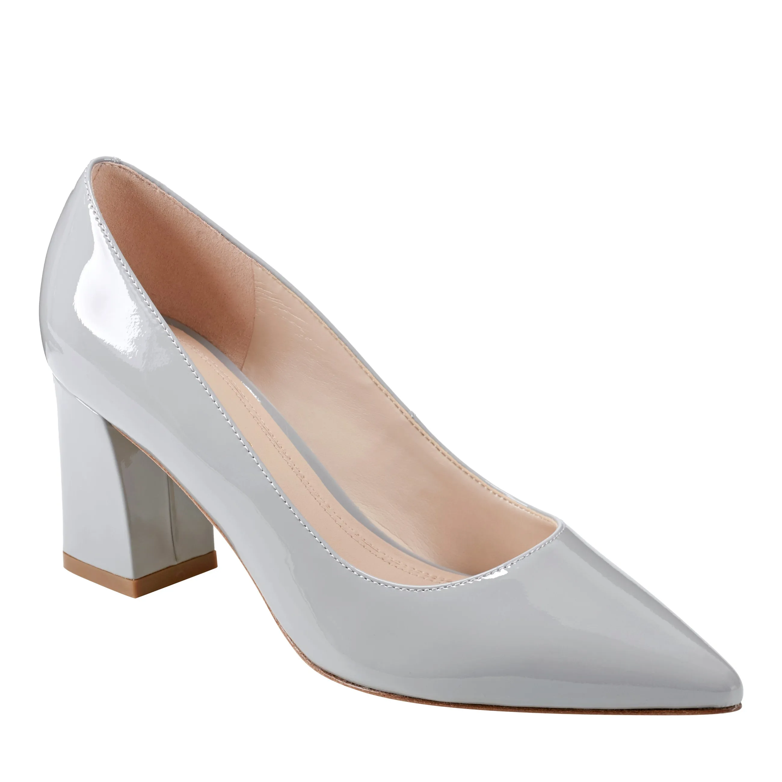 Zala Block Heel Pointy Toe Pump -MARC FISHER