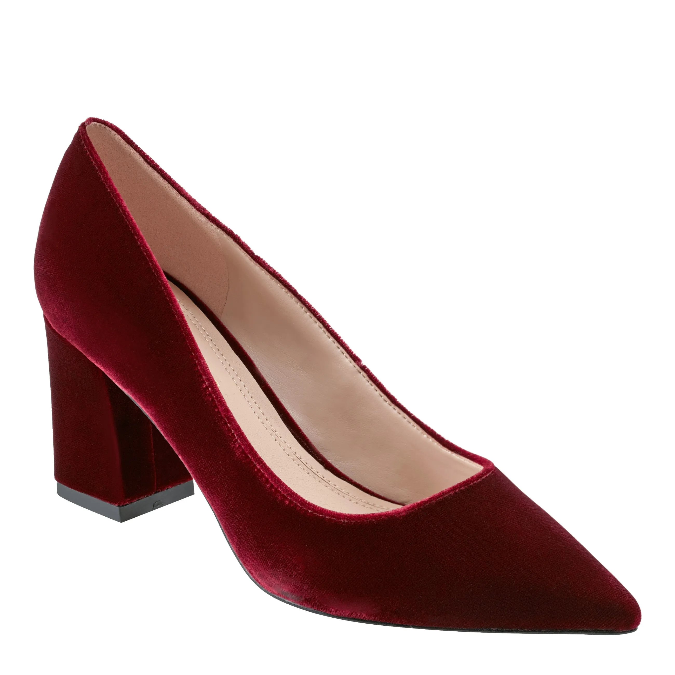 Zala Block Heel Pointy Toe Pump -MARC FISHER