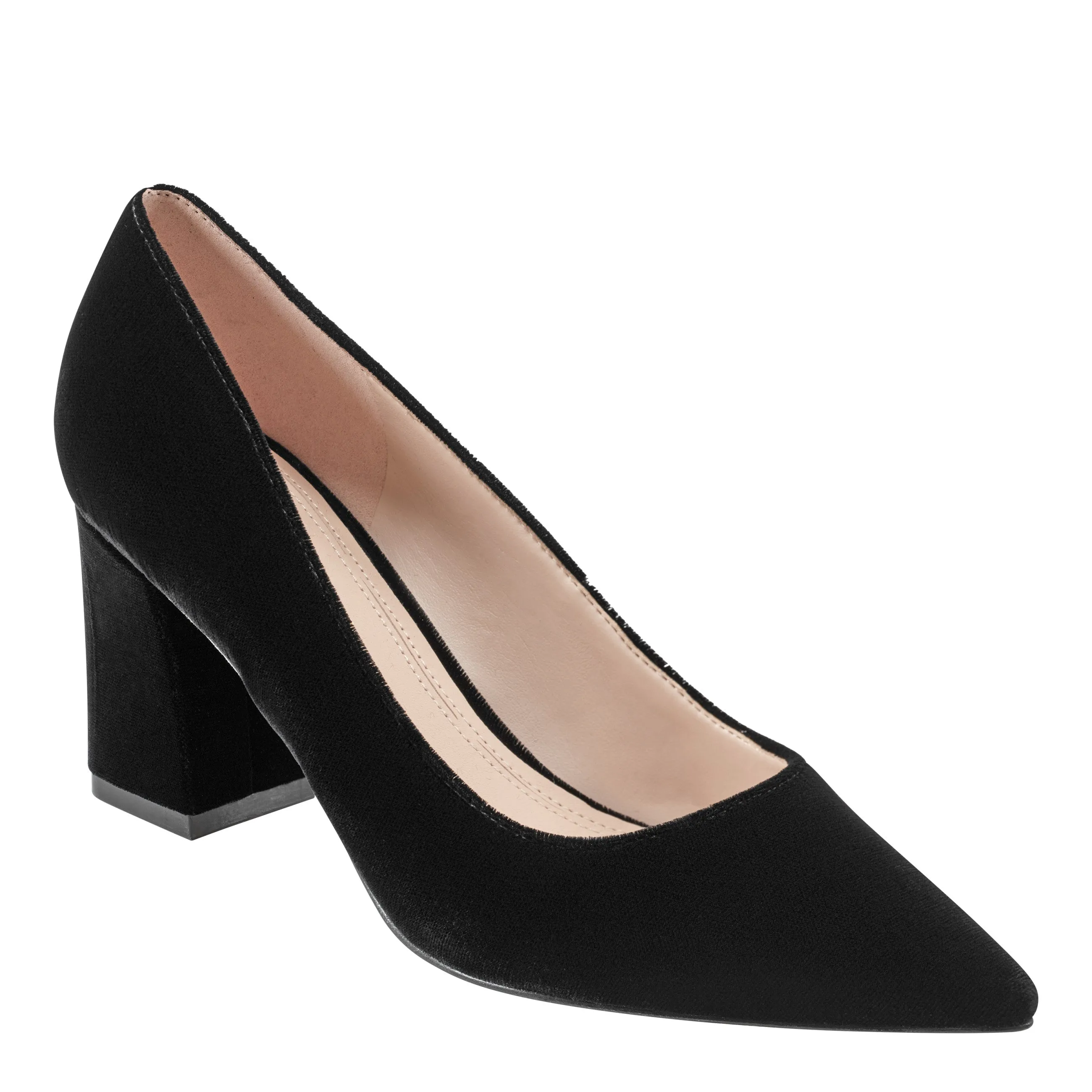 Zala Block Heel Pointy Toe Pump -MARC FISHER