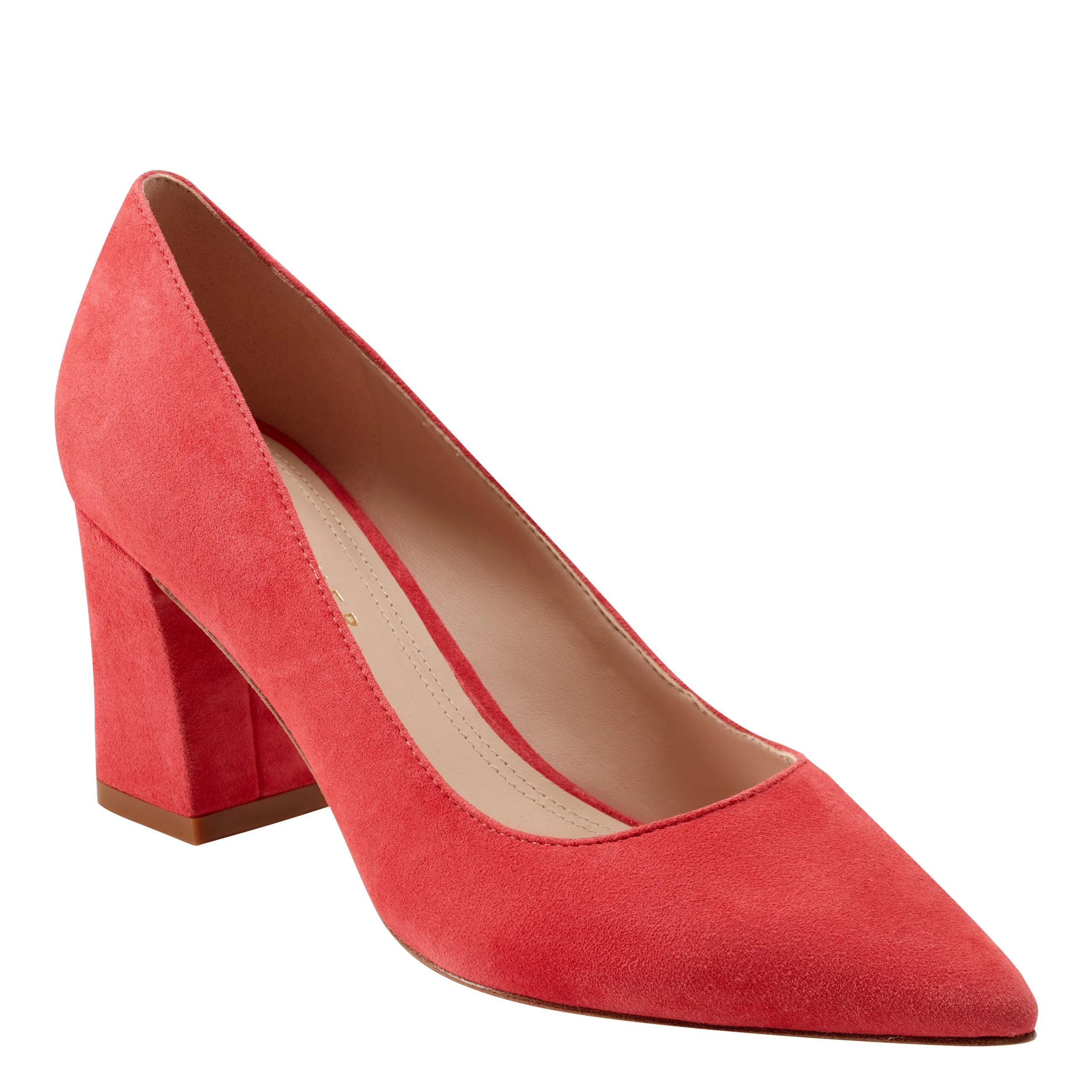 Zala Block Heel Pointy Toe Pump -MARC FISHER