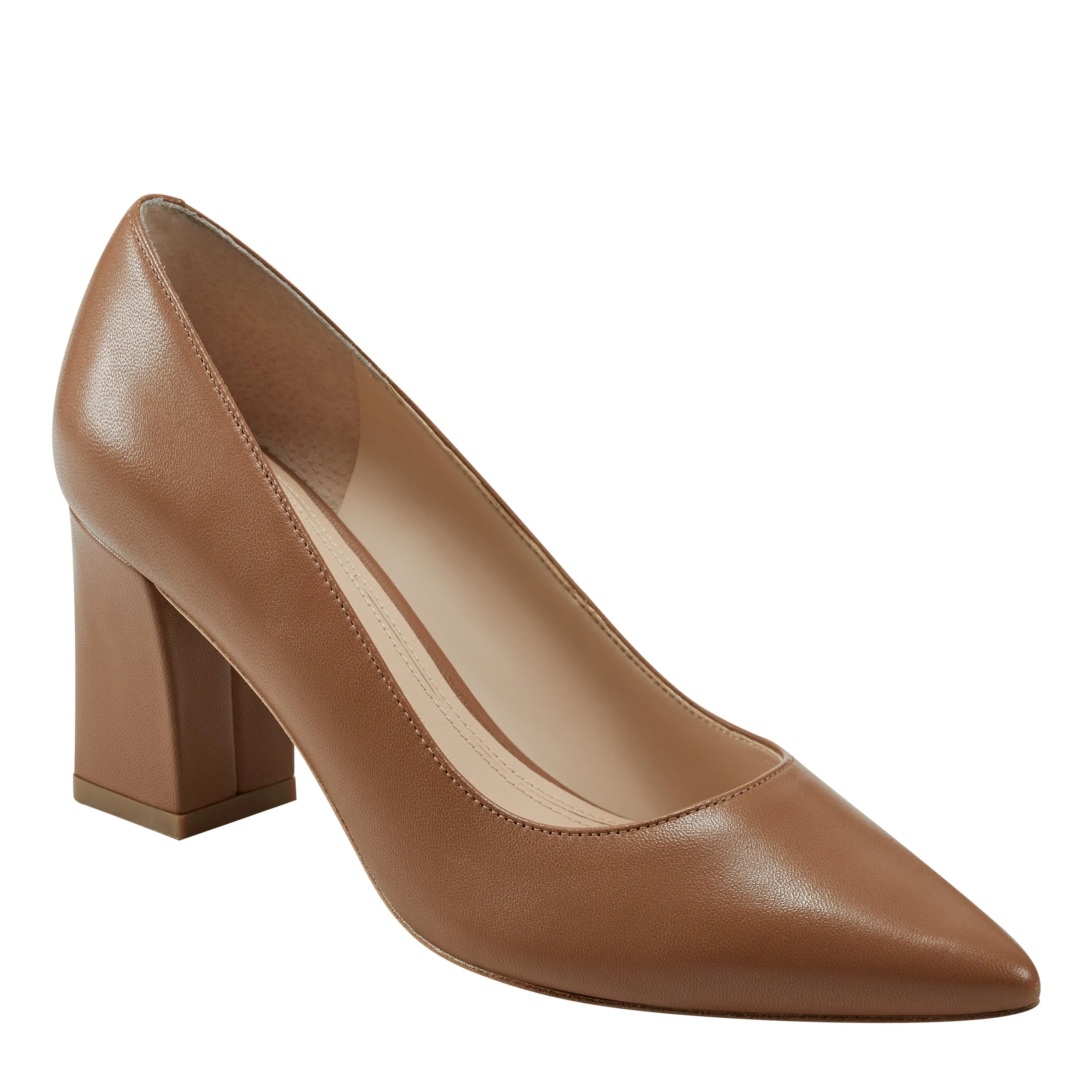 Zala Block Heel Pointy Toe Pump -MARC FISHER