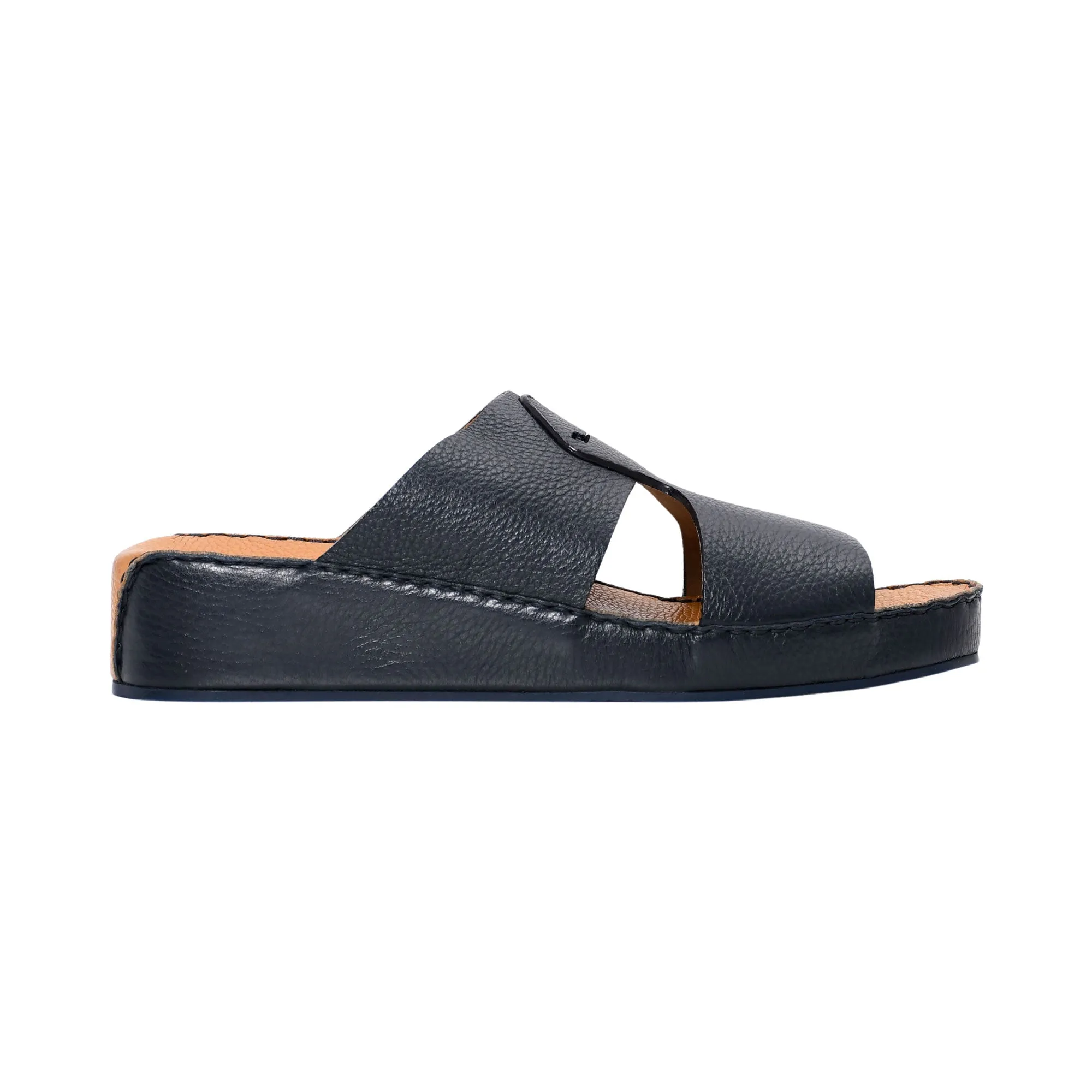 Zilli Men's Dark Navy Leather Sandal