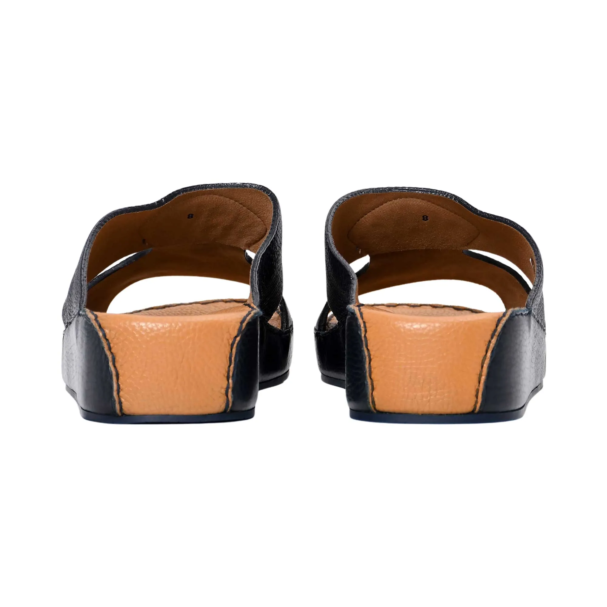 Zilli Men's Dark Navy Leather Sandal