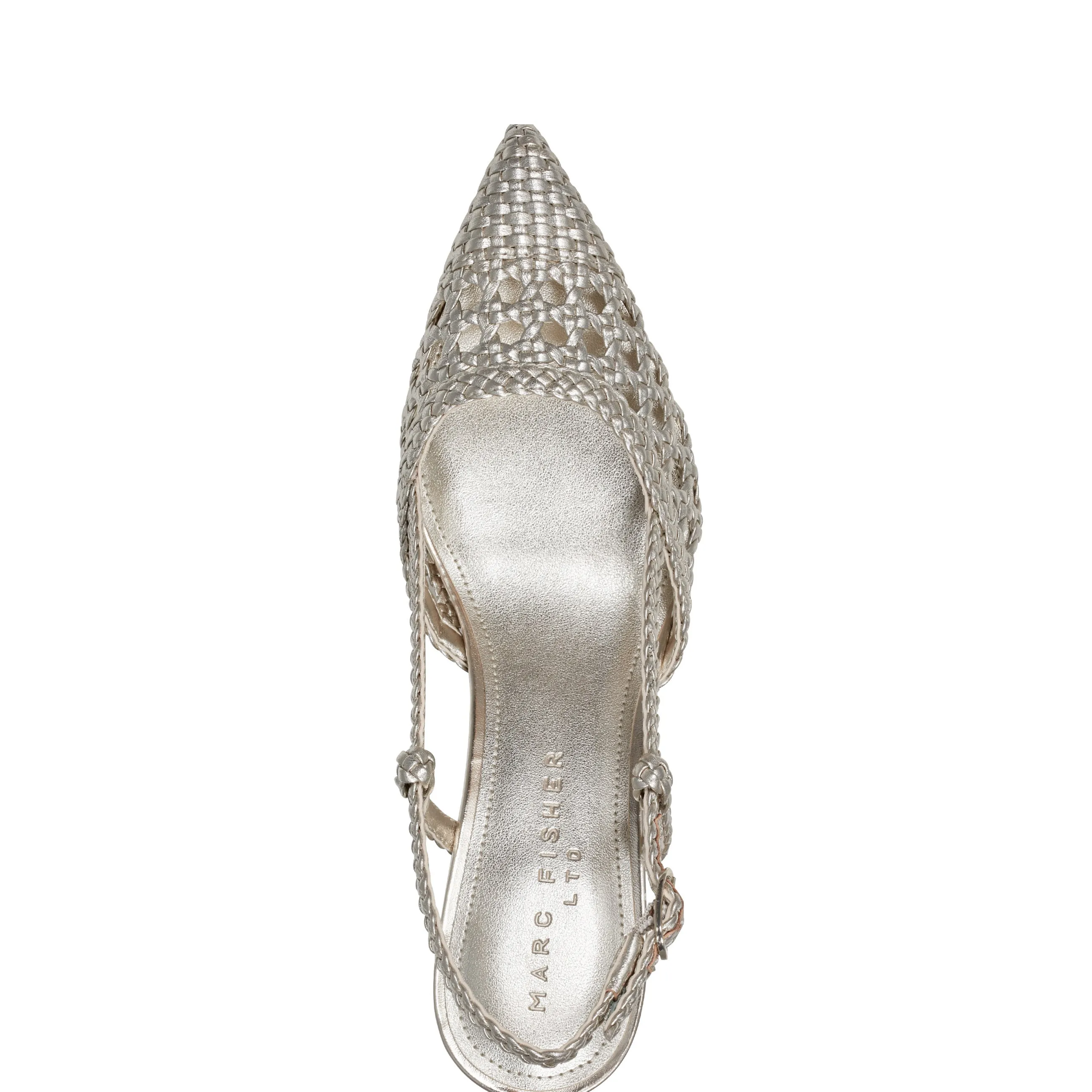 Zunnie Block Heel Woven Slingback Pump -MARC FISHER