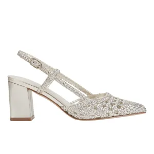 Zunnie Block Heel Woven Slingback Pump -MARC FISHER